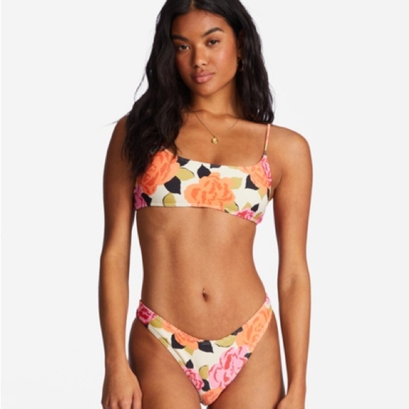 ☀️BILLABONG☀️ Magic Gardens Skinny Mini Crop MAGIC GARDEN HIKE BIKINI SET - Picture 4 of 12